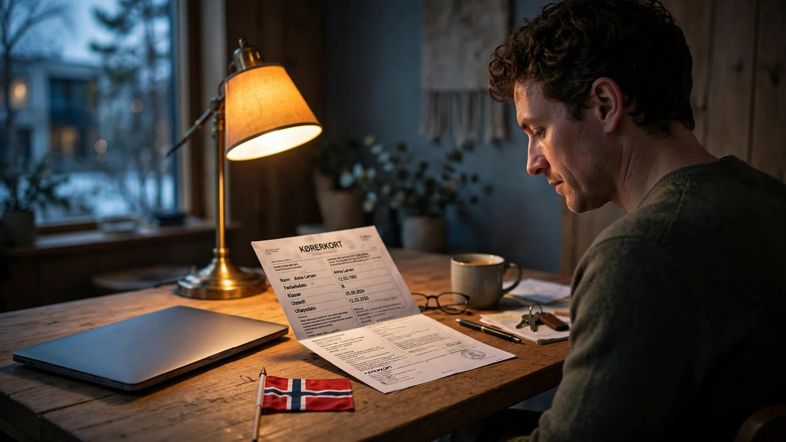Person som vurderer lisensinformasjon for et nytt nettcasino i Norge